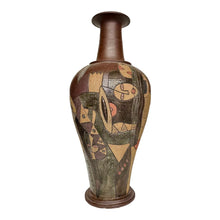 Afbeelding in Gallery-weergave laden, Vintage XXL bewerkte terracotta lamp, Frankrijk 1960s