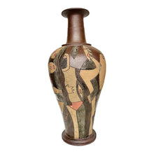 Afbeelding in Gallery-weergave laden, Vintage XXL bewerkte terracotta lamp, Frankrijk 1960s