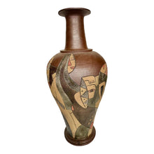 Afbeelding in Gallery-weergave laden, Vintage XXL bewerkte terracotta lamp, Frankrijk 1960s