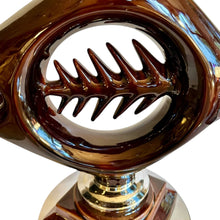 Afbeelding in Gallery-weergave laden, Vintage Keramieken en Chroom 'Fishbone' Tafellamp, 1960s