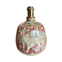 Afbeelding in Gallery-weergave laden, Zeer unieke handgeschilderde keramische set lampen/zuilen van Biagioli Gubbio, Italië 1970s