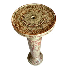 Afbeelding in Gallery-weergave laden, Zeer unieke handgeschilderde keramische set lampen/zuilen van Biagioli Gubbio, Italië 1970s