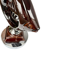 Afbeelding in Gallery-weergave laden, Vintage Keramieken en Chroom 'Fishbone' Tafellamp, 1960s