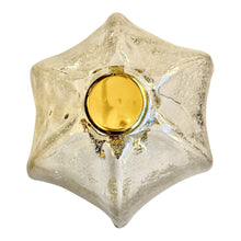 Afbeelding in Gallery-weergave laden, Vintage Messing en Ijsglas Tafellamp, Duitsland 1970s