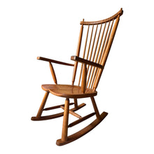 Afbeelding in Gallery-weergave laden, Eikenhouten Vintage Schommelstoel De Ster Gelderland, Nederland 1960