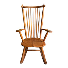 Afbeelding in Gallery-weergave laden, Eikenhouten Vintage Schommelstoel De Ster Gelderland, Nederland 1960