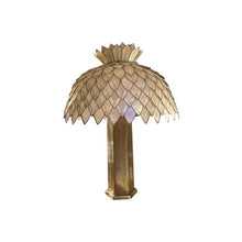 Afbeelding in Gallery-weergave laden, Vintage Capiz Shell en messing Tafellamp, Italië 1970s