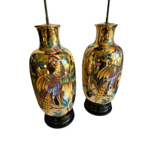 Load image into Gallery viewer, Unieke set Handbeschilderde Italiaanse Tafellampen, Italië 1960s