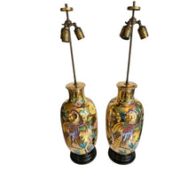 Load image into Gallery viewer, Unieke set Handbeschilderde Italiaanse Tafellampen, Italië 1960s