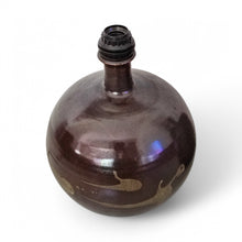 Afbeelding in Gallery-weergave laden, Vintage keramieke lamp met exclusieve handgemaakte lampenkap – Frankrijk, 1970s