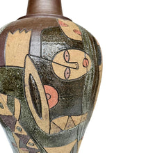 Afbeelding in Gallery-weergave laden, Vintage XXL bewerkte terracotta lamp, Frankrijk 1960s