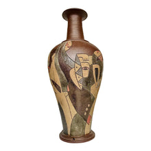 Afbeelding in Gallery-weergave laden, Vintage XXL bewerkte terracotta lamp, Frankrijk 1960s