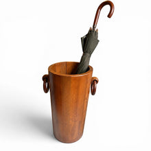 Afbeelding in Gallery-weergave laden, Vintage teakhouten paraplubak, Frankrijk 1950/1960