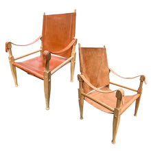 Afbeelding in Gallery-weergave laden, Vintage set van twee safari fauteuils van Wilhelm Kienzle voor Wohnbedarf, Zwitserland 1950s
