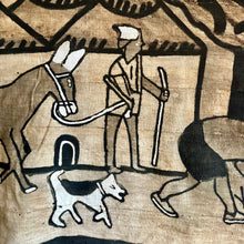 Afbeelding in Gallery-weergave laden, Vintage Korhogo Handgeweven Mud Cloth/ Wandtapijt, Ivoorkust Afrika 1960s
