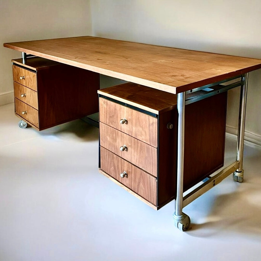 Vintage XXL Jules Wabbes Bureau – Le Mobilier Universel, België 1960s