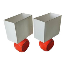 Load image into Gallery viewer, Set vintage oranje keramieken tafellampen, 1970s
