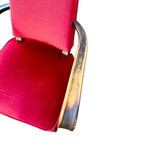 Load image into Gallery viewer, Art Deco Fauteuil in Rood Fluweel toegeschreven aan Andre Arbus, Frankrijk 1920s
