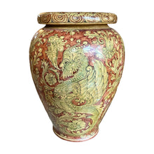 Afbeelding in Gallery-weergave laden, Zeer unieke handgeschilderde keramische set lampen/zuilen van Biagioli Gubbio, Italië 1970s
