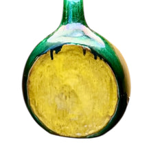 Afbeelding in Gallery-weergave laden, Vintage Keramnieken voet met aldecco-stof Lamp — jaren ‘70 karakterstuk
