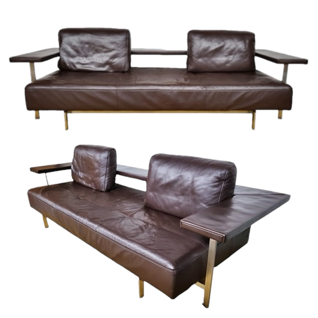 3 & 3,5 zits Lederen Design Sofa Bank van Rolf Benz, Model DONO, Duitsland 1980s