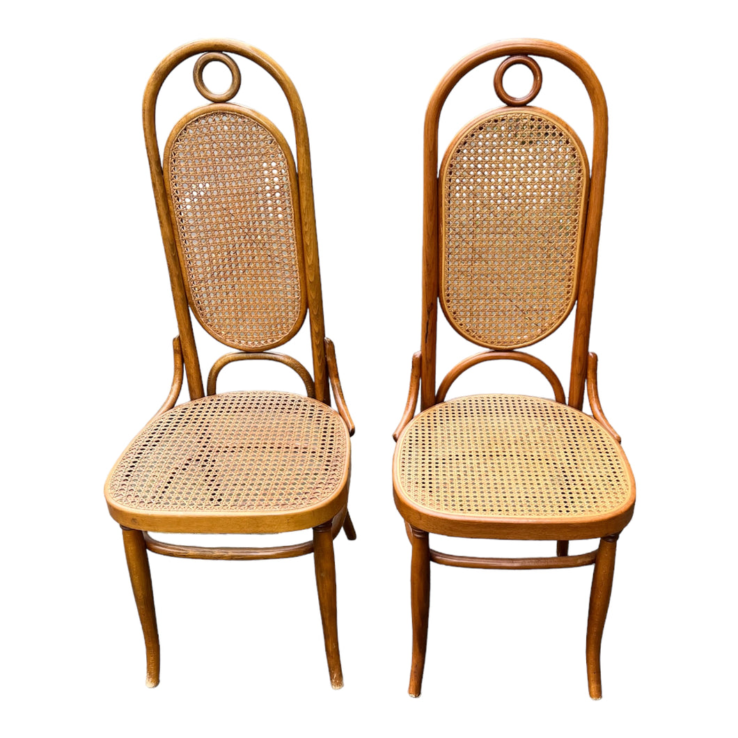 Vintage set van twee Thonet stoelen, model 'Lange Jan' ,1970s